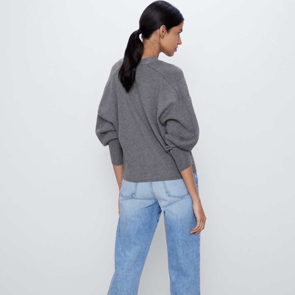 NEW Zara Ribbed Cardigan with Buttons - Picture 3 of 6